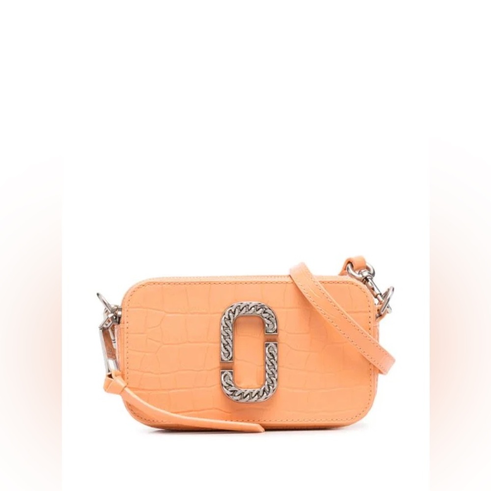 Marc Jacobs the Snapshot Croc-Embossed Leather Handbag